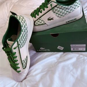 Lacoste Green and White Sneakers